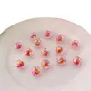 Contas Perfuradas Coloridas em Formato de Maçã, Bicolores, Transparentes, Contas Dentro de Contas para Colar Artesanal DIY, Corrente de Celular, Pulseira, Acessórios para Miçangas