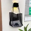 Nova Bolsa Casual de Malha Transparente Ins Feminina de Ombro Moda Leve Grande Capacidade Sacola de Compras Atacado