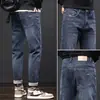 Jeans de Hombre de Primavera Hombres Venta al por Mayor Nuevos Rectos Sueltos Elásticos de Marca de Moda Adelgazantes Retro Americano Pantalones Largos Verano