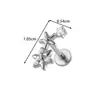 Joyería para Piercing Henson G23/F136 de Titanio con Tornillo de Cereza Incrustado de Circonita Stud para Labio Stud para Cartílago Auricular Joyería para Piercing