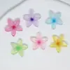 Flores de Cinco Pétalos Graduadas Color Hielo Dibujo Animado Piezas de Accesorios DIY para Zuecos, Kit de Materiales con Pegamento Crema Resina Piezas Pequeñas