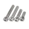 Tornillo de Cabeza Cilíndrica Hexagonal de Acero Inoxidable 304 Perno de Cabeza Cilíndrica Hexagonal Din912 Tornillo Largo Rosca Completa Rosca Parcial