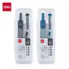 Set de 2 Brújulas Metálicas Deli Vc1 Basic con Recambios de Mina 2B, Adecuado para Exámenes Estudiantiles y Dibujo