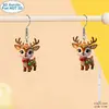 Nuevo producto transfronterizo: Pendientes de Acrílico con Dibujos Animados Lindos de Reno Navideño, Adecuados para Accesorios de Oreja Navideños