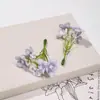 4 cabezas de flor de seda artificial con teñido degradado, cabezas pequeñas de flor de ciruelo para tocados de boda hechos a mano DIY, pequeños ramos de flores artificiales al por mayor