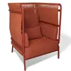 Sofá de Rattan Nórdico para Exterior, Cadeira de Rattan para Lazer em Pátio Externo, Conjunto de Mesa de Centro de Ardósia, Mobiliário para Varanda, Vila, Hotel