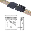 Huayi Mingtong Interruptor de Hebilla de Riel DIN35mm Hebilla de Sujeción Soporte de Montaje Aleación de Aluminio Base Negra y Blanca