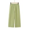 Pantalones de Verano Versátiles para Mamá 2024 Algodón Seda Pantalones de Pierna Ancha Pantalones Casuales Pantalones de Abuela con Top recomendado