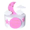 Decoración de pastel serie arcoíris globo aerostático tridimensional nubes luna meteoro color láser tarjeta tarjeta de fiesta plug-in