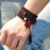 Pulseira de contas de sândalo vermelho rosário nó Falun masculino e feminino 6mm216 imitação folheto contas de jacarandá presente de borda
