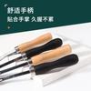 Rueda de marcado de cuero dentada de acero para bricolaje, rueda de prensado de tela para trazado de sastre, rueda de prensado con mango de madera para impresión de prendas