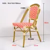 Mesa de Jantar Externa em Mármore Ardósia Estilo Francês Café Restaurante Ocidental Loja de Chá de Leite Pousada Conjunto de Mesa e Cadeiras Rústico em Rattan
