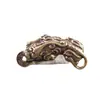 Colgante Pixiu Atrapa-Dinero de Latón Puro Llavero para Coche Lanyard Tejido Vintage Hecho a Mano Accesorio para Llavero