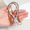 Broche de Langosta de Metal, Cordón de Cuero de Terciopelo, Colgante de Cordón de Piel de Vaca, Accesorios para Joyería DIY, Llavero, Cordón Colgante Tejido a Mano