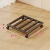 Camión para transportar remolques, ruedas giratorias silenciosas de alta resistencia, carro de placa de hierro, carro tortuga, carrito de plataforma plana, carro de cuatro ruedas abatible