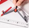 Compás Metálico sin Plomo Deli Set de Dibujo para Estudiantes Compás de Plástico Específico para Examen con Núcleo de Plomo Herramienta de Dibujo Compás
