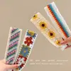 Faixa de Cabelo de Tricô Floral de Alta Qualidade 2026 com Velcro para Arrumar Cabelos Soltos, Faixa de Cabeça Floral Colorida Estilo Pastoral para Mulheres
