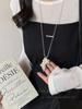 Collar de Racimo de Uvas Mismo Estilo del Blogger Coreano Ouni para Mujer, Cadena Larga para Suéter Simple, de Alta Gama, a la Moda y Versátil