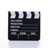 Tablero de Director de madera blanco y negro Tablero de registro de campo claqueta de película accesorios de rodaje retro creativos adornos de decoración del hogar