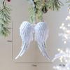 Nuevo producto transfronterizo: decoración navideña, alce blanco flocado, copo de nieve, colgante, decoración para árbol de Navidad, colgante, foto.