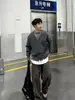 Suéter de punto de mohair para hombre MRCYC, suéter informal de moda estilo coreano para otoño, top holgado de cuello redondo
