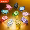Tartaruga Luminous Pequena Animal Imagem DIY Par Brinquedo Enfeites de Mesa Artesanato de Resina Tartaruga Luminous Pequena
