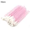 50 Piezas Brocha de Maquillaje Desechable Brocha de Mascara de Cristal Pincel de Labial Brillo Varita Mágica Herramientas de Cosmética para Limpieza de Maquillaje