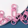Variedad de metal de color opcional pintura abierta cierre de langosta anillo llavero colgante hecho a mano accesorios de joyería DIY