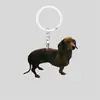 Llavero de Acrílico de Cachorro de Dibujos Animados Transfronterizo 2D para Vacaciones Colgante Plano para Actividad Regalo Pequeño Colgante Creativo para Mochila