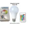 Lâmpada de luz variável colorida com controle remoto inteligente RGB e27 parafuso lâmpada colorida 16 cores lâmpada de atmosfera [saída de fábrica]