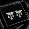 Xuping Joias Liga de Cobre Liga de Cobre Banho de Ouro Branco Brincos Design Versátil Leve Luxo para Mulheres Venda por Atacado