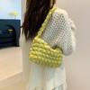 Bolsa de Ombro Plissada Nuvem 2026 Nova Cor Sólida Bolsa de Ombro para o Dia a Dia Bolsa Plissada Bolsa de Compras Estilo Coreano Feminino