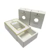 Caja de Regalo Personalizada de Papel Artístico con Lámina Dorada Caja de Empaque Caja para Jabón Cartón con Ventana Transparente Caja de Cartón Blanco