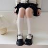 Calcetines de algodón para niñas con borde de oreja de madera, primavera y otoño, calcetines de tubo, encaje coreano, Lolita, color liso, calcetines de princesa para bebé, fabricantes, lote