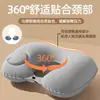 Almohada Inflable de Seda de Hielo, Almohada Portátil para Cuello de Viaje, Almohada Plegable en Forma de U Inflable a Presión, Almohada Plegable para Avión, Esencial de Viaje