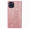 Funda para iPhone 16 Pro Aplicable Transfronteriza, Funda tipo cartera con ranura para tarjetas para 13 Pro Max, Funda de succión con purpurina para 14