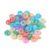 Contas de ábaco acrílicas oblatas com furo grande, contas em roda degradê bicolores, contas para pulseira de miçangas DIY, acessórios, atacado