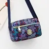 Bolsa Feminina Popular Mais Vendida, Bolsa de Tecido Floral, Bolsa Transversal de Grande Capacidade, Bolsa com Zíper Multicamadas à Prova d'Água para Mães de Meia-Idade e Idosas, Bolsa de Feira de Rua