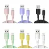 Cable de Datos de Silicona Macaron Líquido Adecuado para Teléfono Apple Android tipo-c Línea de Carga Línea de Carga Rápida 3A