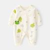 Mono para recién nacido pelele sin pies otoño e invierno algodón puro ropa de monje para recién nacidos pelele velcro ropa para bebé