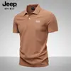 Camisa Polo de Secado Rápido Jeep Spirit para Hombre Verano Cuello Solapa Manga Corta Casual de Negocios Top Deportivo