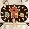 Serie de Dibujos Animados Esterilla Antideslizante de Diatomeas Animales Lindos Felpudo de Entrada Esterilla de Baño Absorbente de Agua Secado Rápido