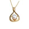 Colgante de Perla de Agua Dulce Natural Ai Yu Gota de Agua Collar Completamente Diamantado Joyería de Moda Venta al por Mayor Dropshipping S1071016