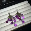 Campanilla de Viento Étnica Pendientes con Borla Morada Pendientes de Diseño Moderno y Exquisito Pendientes de Lujo Ligero de Nicho Versátiles Venta al por Mayor
