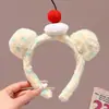 Diadema de Felpa Linda Otoño Invierno para Niños Dulce Dibujo Animado Domador de Cabello Diadema Estilo Coreano Exquisito Pasador para el Cabello Goma para el Cabello Accesorios para el Cabello