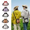 Nueva Bolsa Pequeña Cruzada Deportiva Simple para Exteriores Unisex Versátil para Viajes Impermeable Transpirable Bolsa de Bloque de Color