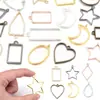 Accesorios para Joyería DIY Marco Calado Aleación de Zinc Corazón Gota de Agua Base Geométrica Colgante de Oreja Colgante de Collar