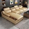 Sofá de cuero moderno y sencillo, conjunto completo de muebles de piel de vaca de primera calidad, sala de estar, apartamento grande y pequeño, sofá de cuero