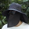 Chapéu Masculino Verão Pesca Chapéu com Proteção Solar Completa Chapéu de Pescador Celebriade Cyber Chapéu com Proteção Solar à Prova d'Água Cobertura Facial à Prova de Poeira Espessado