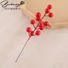 Fruta da Sorte Fruta Vermelha Fruta Vermelha Fruta de Inverno Norte-Americana Fruta de Baga Vermelha Ornamento de Decoração para Casa Ano Novo Flor Xiao Fabricante Flores